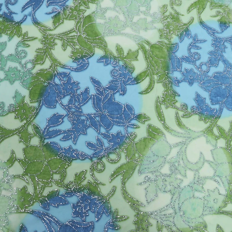 

Бархатная ткань с принтом лотоса, ширина 1,14 м