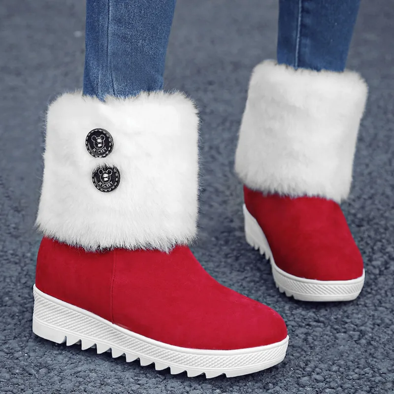 

Winter Boots Women Shoes 2022 New Platform Warm Fashion Snow Boots Size 43 Shoes Plush Chunky Boots Non-slip Ladies Booties