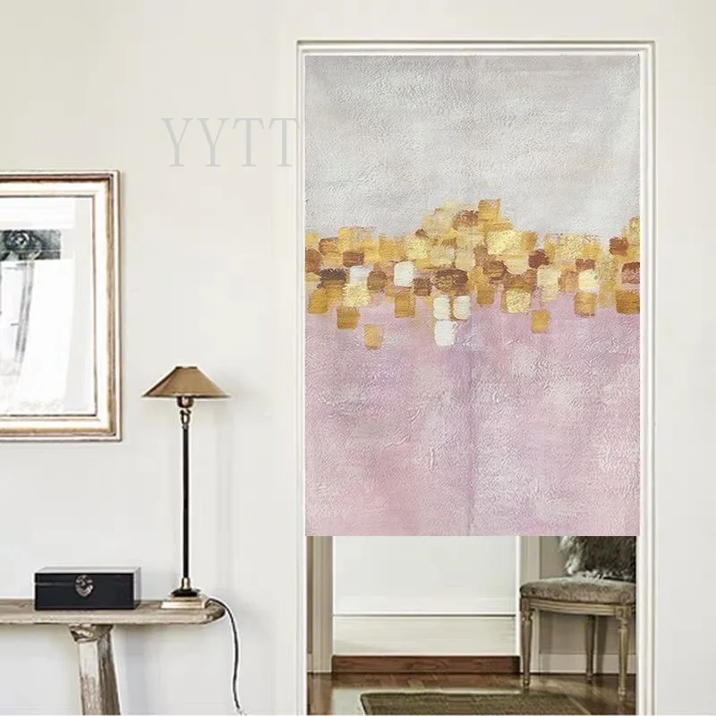 Фото Abstract Oil Painting Door Curtain Modern Home Decor Bedroom Kitchen Restaurant Partition Curtain Corridor Doorway Half Curtains №1