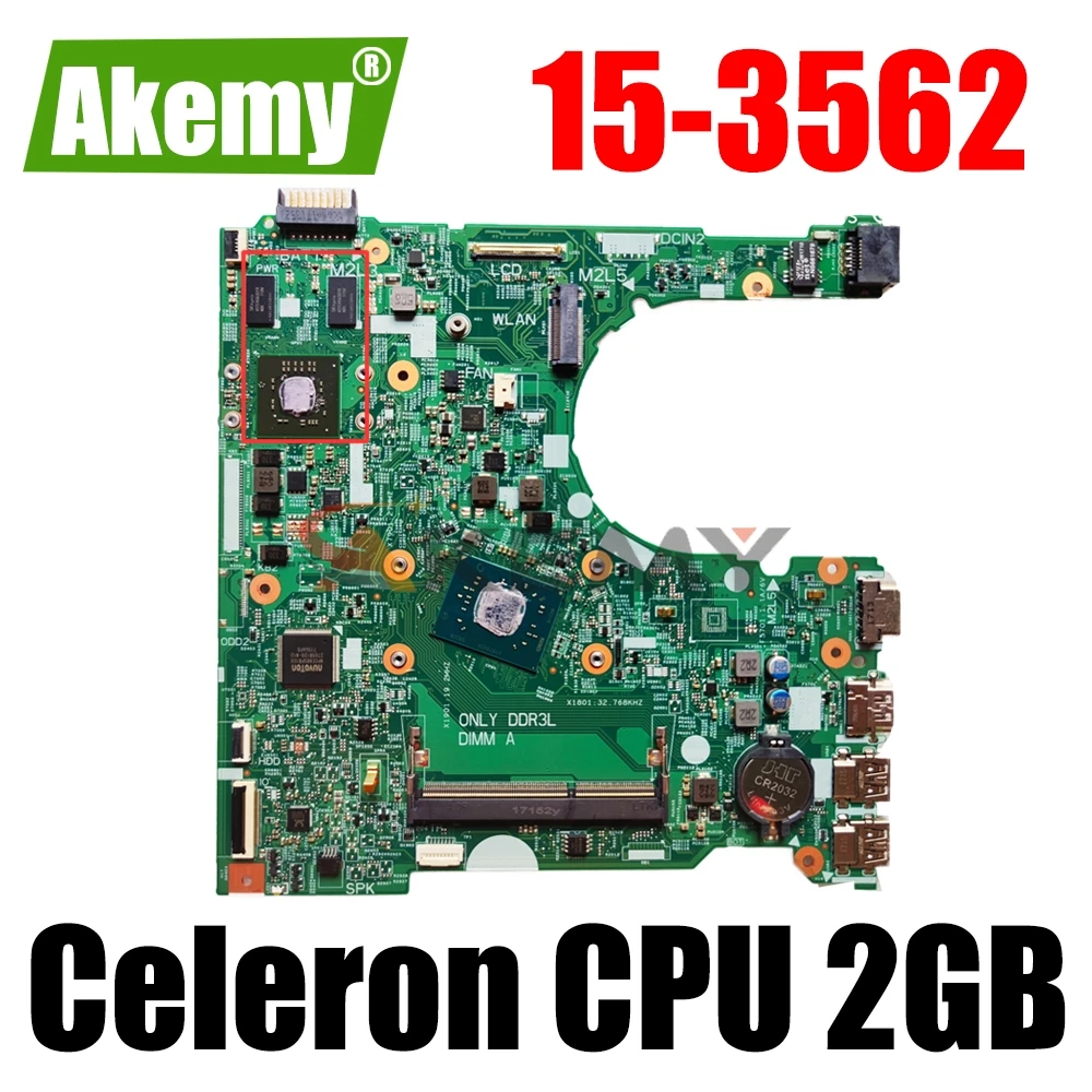 

16814-1 Laptop motherboard For Dell Vostro 15-3562 original mainboard W/ Celeron CPU GPU 2GB 100% fully tested