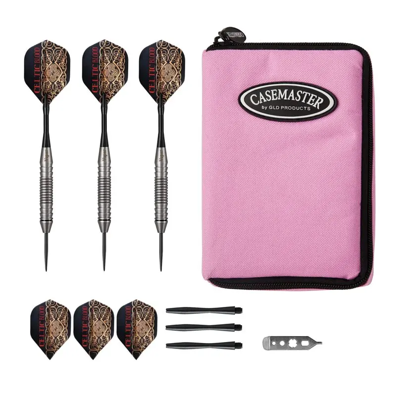 

Underground Celtic Blood Steel Tip Darts 22 Grams and Select Pink Nylon Case Dart Board Set Wall Hanging Thickened Indoor Outd