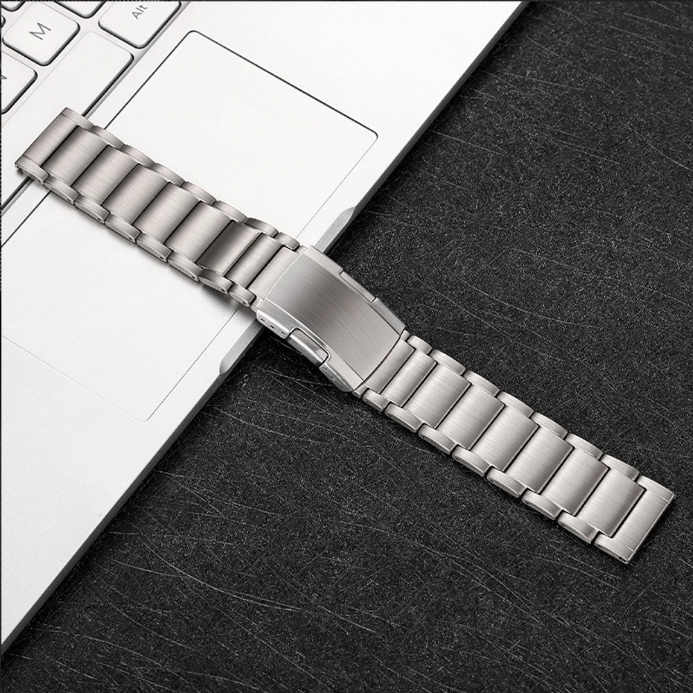 Titanium 22mm watch strap for Samsung Watch 3 S3 Watch Band for Huawei GT2 GT3 Pro for amazfit GTR 47mm Luxury Business Bracelet