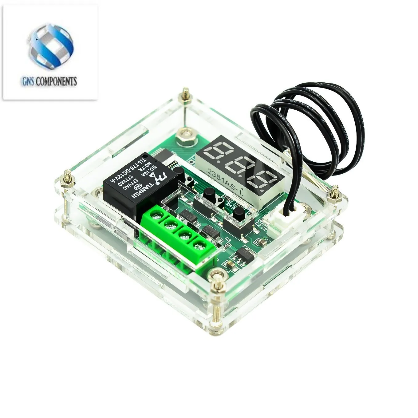 Цифровой регулятор температуры W1209 зеленая/красная Φ пластина переключателя