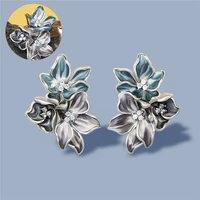 women earrings flower shape earrings l earrings brida elegant wedding jewelry handmade enamel