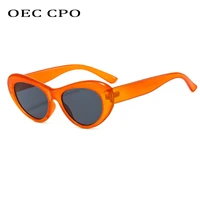 oec cpo trendy cat eye sunglasses women punk fashion sun glasses female uv400 shades brand designer goggles eyewear gafas de sol