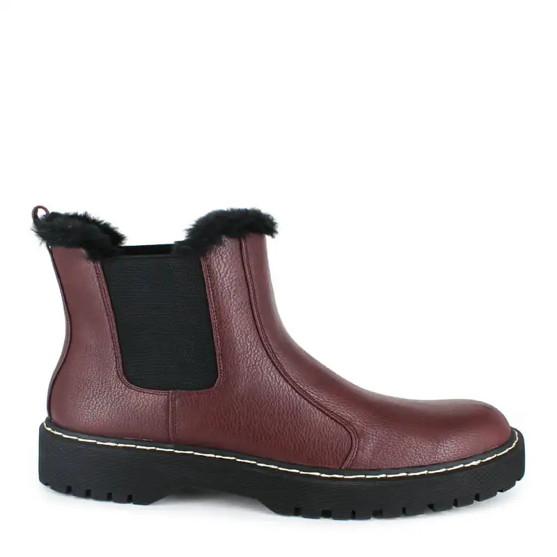 

by Women's Faux Fur Trim Chelsea Boot