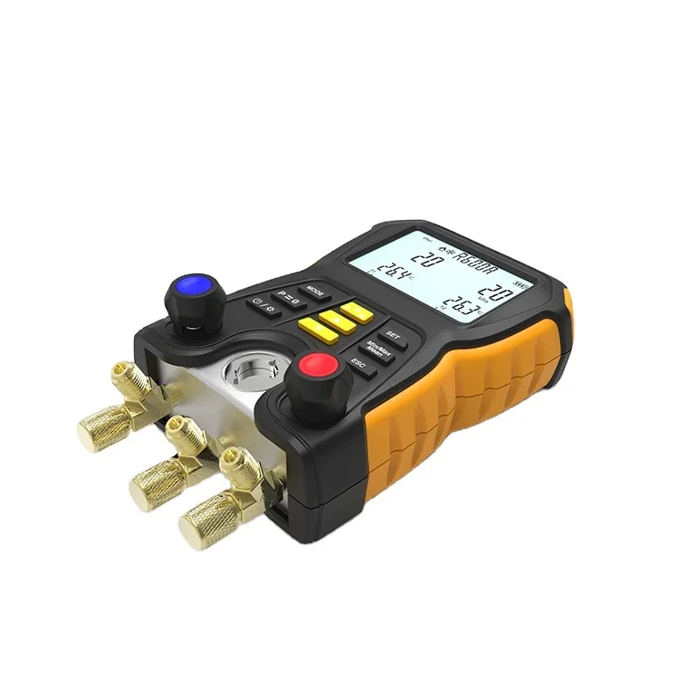 Hti Factory OEM/ODM Холодильный цифровой манометр в коллекторе Тестер температуры