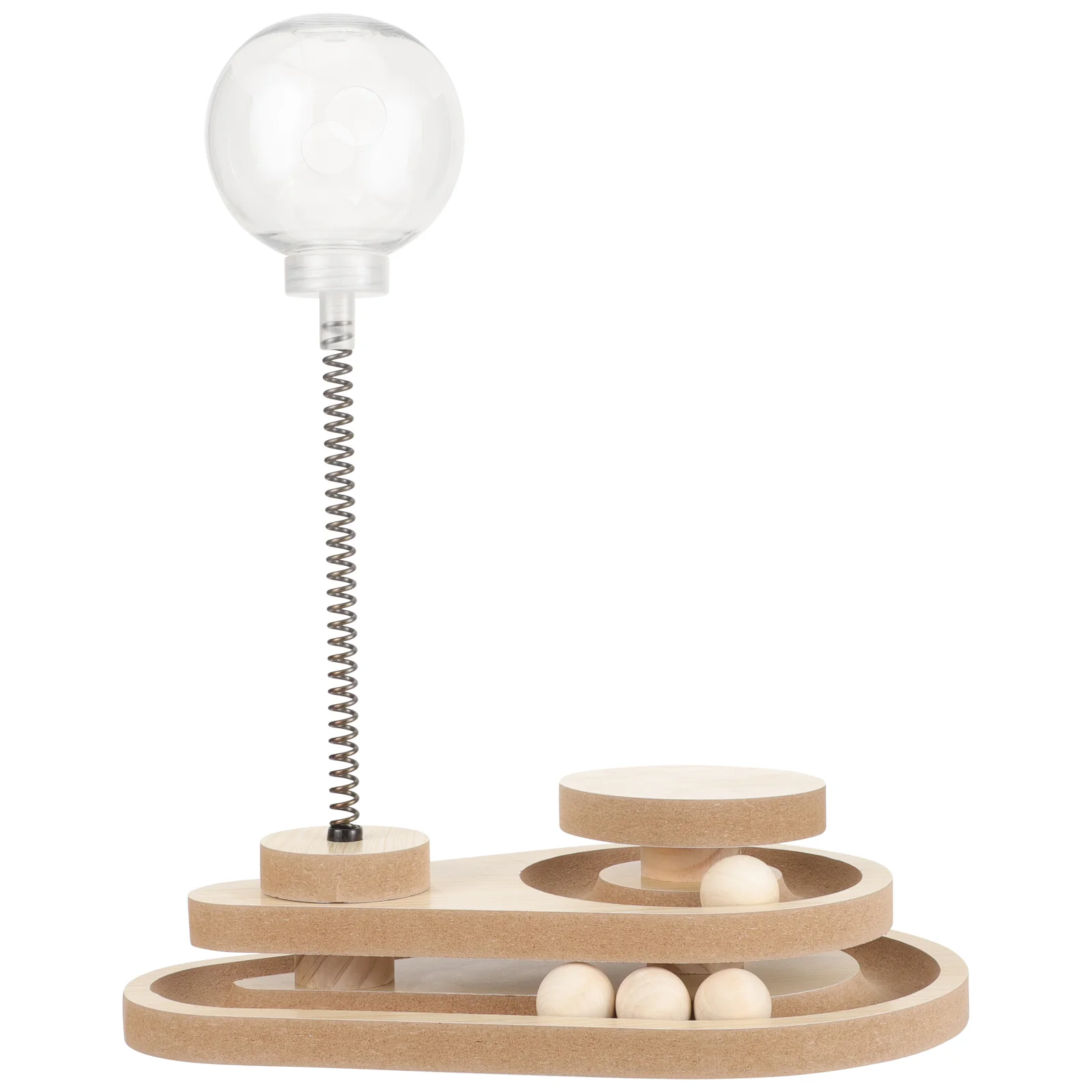 

Leaking Ball Toy Cat Feeding Kitten Tumbler Toys Food Indoor Spring Cats Wooden Springs Self Play