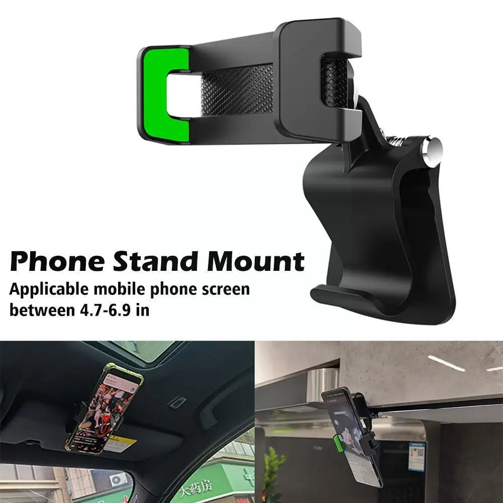 

Car Phone Holder Mount General Phone Mount Clamp For Car Airplane Stroller Rotary & Adjustable Smartphone Holders For Car B3P2