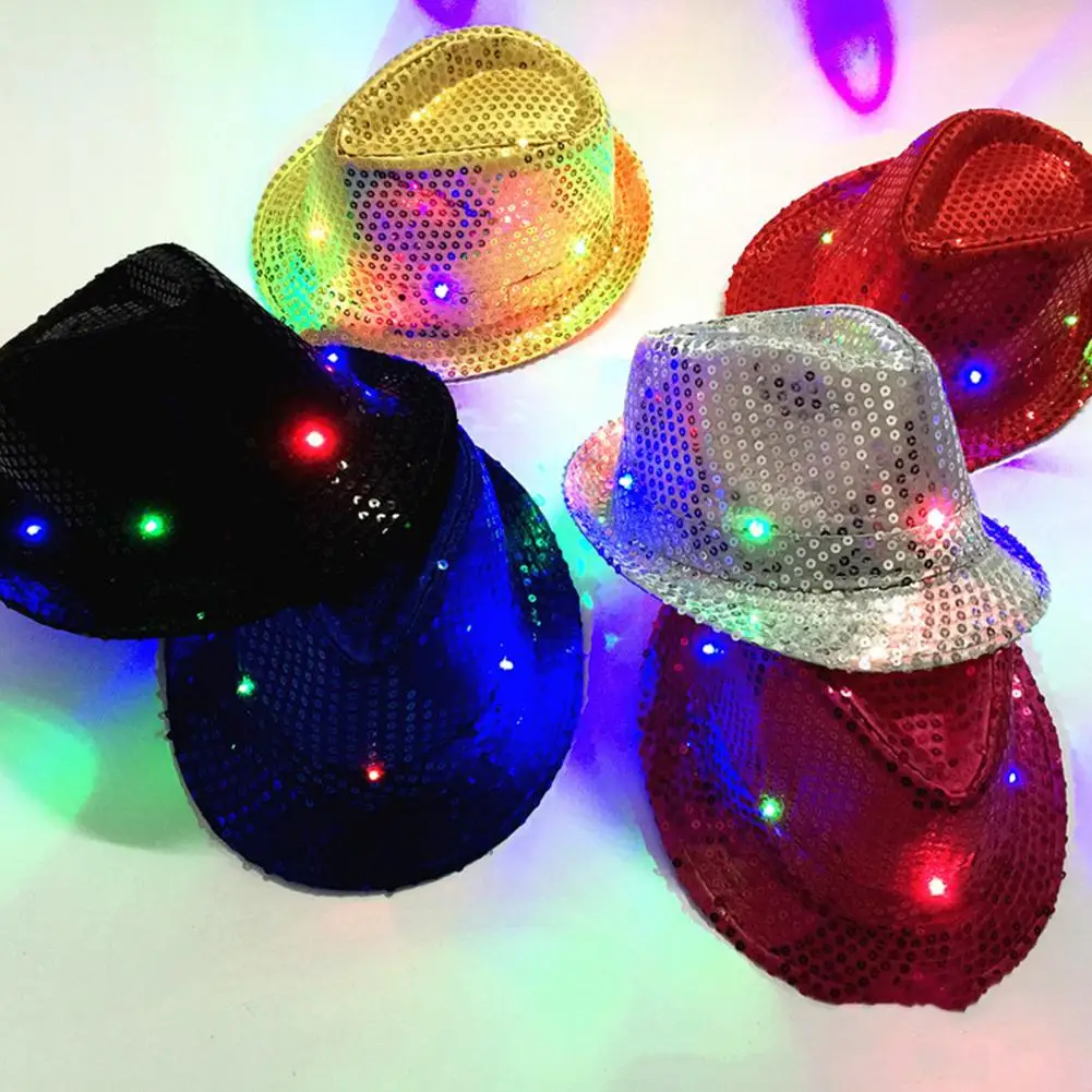 

New Spring Summer Retro Jazz Hat Sparkling Hat High Brightness Cap Party