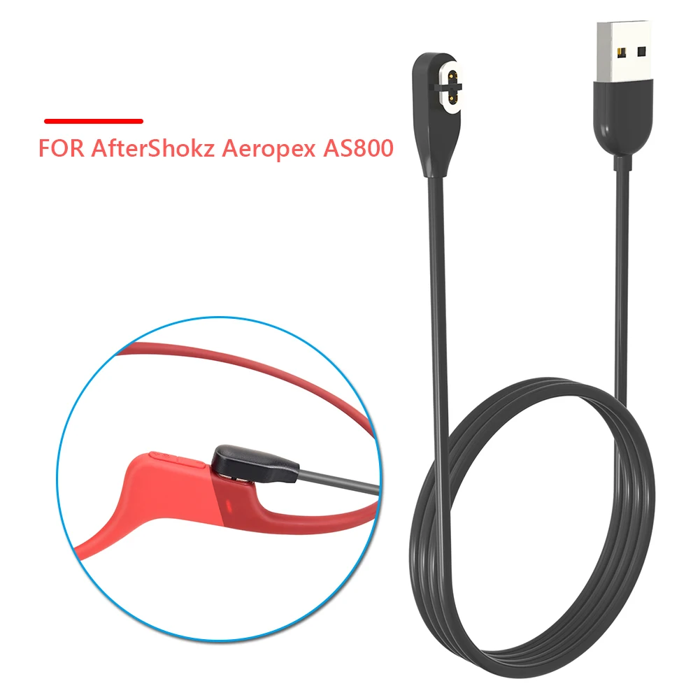 

0.6M 1M Earphone Charger for AfterShokz Aeropex AS800 Wireless Bluetooth Headphone Charging Cable Headset Power Supply Accessory