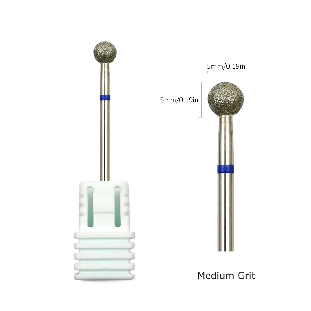 HYTOOS 5 0 мм Шариковые сверла для ногтей Тонкие Алмазные Заусенцы кутикулы русские