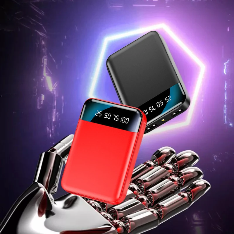 30000mah portable mini 2 usb power bank flashlight digital display external battery cell phone for iphone 12 13 xiaomi android free global shipping