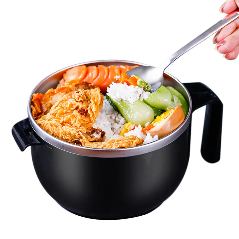 

Bowl Stainless Lid Steel Ramen Soup Salad Large Noodle Pasta Mixing Metal Microwavable Instant Handle Bowls Flask