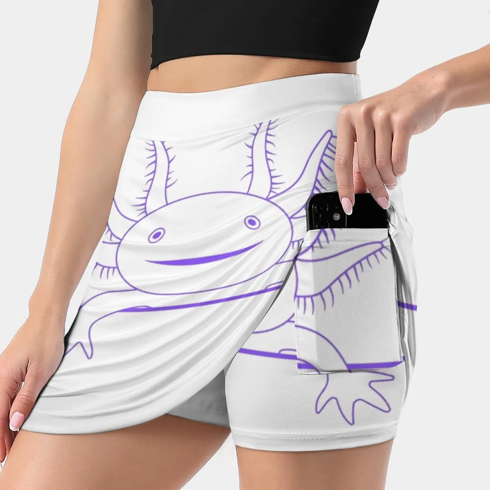 Copy Of Axlotl Chill Women'S Fashion Sporting Skirt With Pockets Tennis Golf Running Skirts Cute Pink Pocket