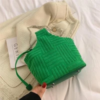 luxury womens small bucket bag top quality fabric chain striped shoulder messenger bag 2022 spring designer hot female handbags