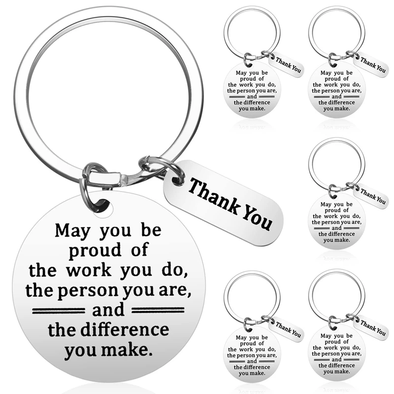 

6PCS Thank You Gifts Keychain Keychain For Women Men Appreciation Keychain Gifts For Coworker May You Be Proud Of Keychain