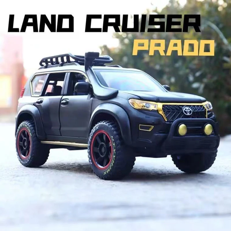 

1:24 Toyota Prado SUV Modified Alloy Car Model Diecasts High Simulation Toy Vehicles Car Metal Collection For Kids Gift Toy F76