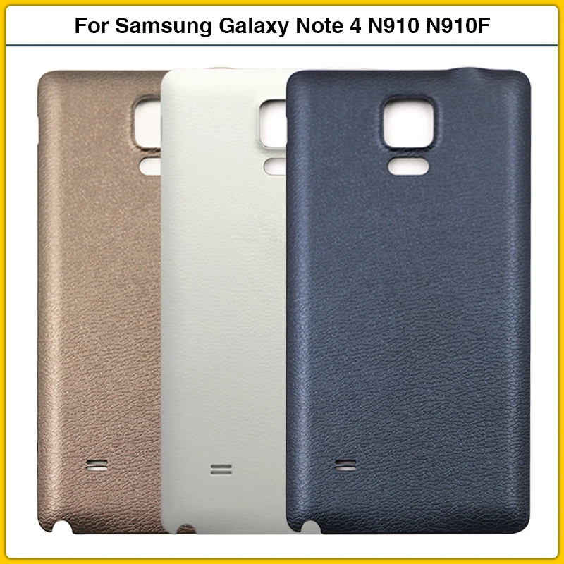 

New For Samsung Galaxy Note 4 N910 N910F N910V Plastic Battery Cover Rear Door Back Cover Note4 Housing Case Replacement