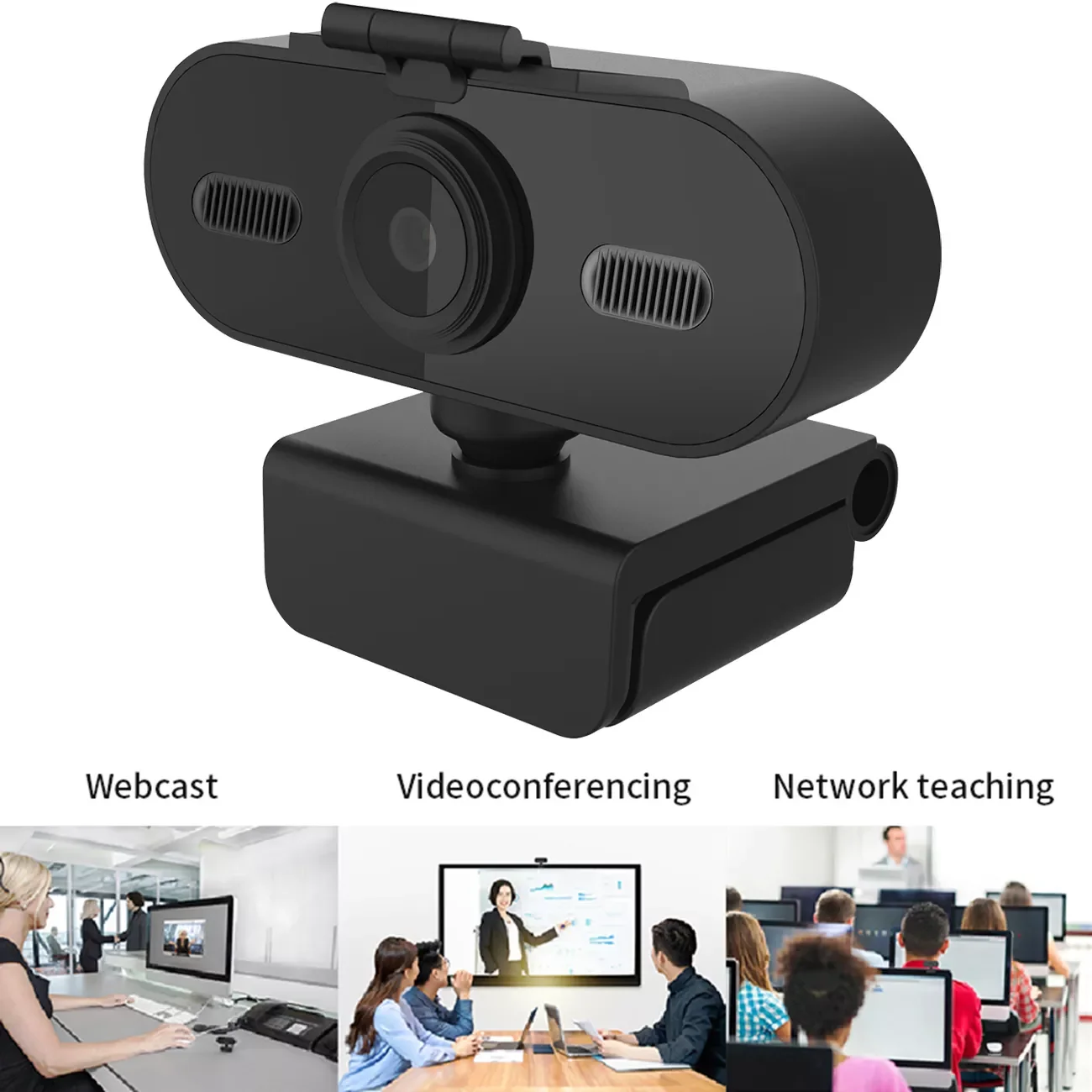 

Full HD Webcam 1080P Computer 2K USB Work For PC Web Camera Mini Cam Rotatable Cameras Live Broadcast Video Webcams Streaming