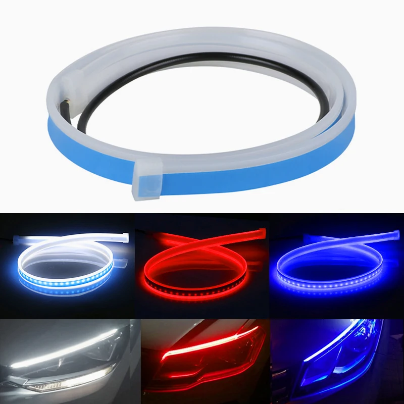 

LED Strip Turn Signal Light Yellow Bright Flexible Running Light for Car Headlight 12V Car Interior Led Decorative Party Lamp