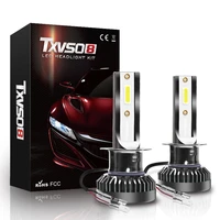 txvso8 h1 h4 headlight bulb 6000k universal car accessories 12v cob chips auto headlamp 80w 8000lm led light for car ampoule