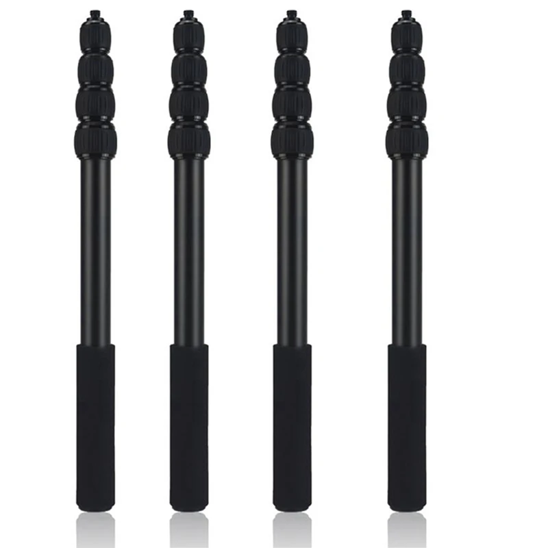 

4Pcs 1.5M Microphone Boom Pole Extendable Microphone Stand Holder Boompole Stereo Video Recording
