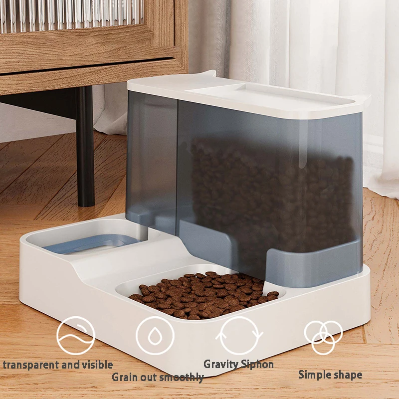 

Автоматическая кормушка для кошек, вместительный диспенсер для влажной и сухой воды, чаша для питьевой воды, товары для домашних животных