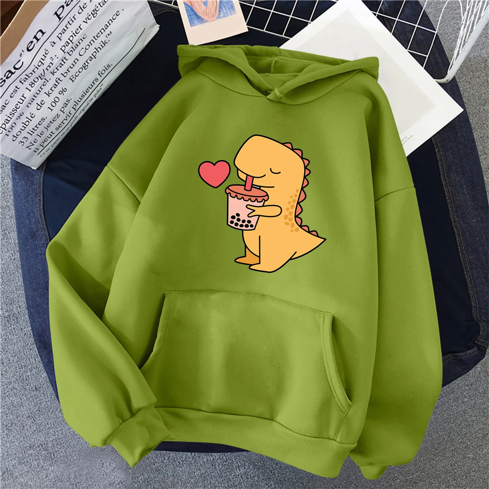 

Women Sweatshirts And Hoodies Ladies Drawstring Hoodie Warm Casual Long-Sleeves Printed Pullover Sweatshirt Neon Purple Sweater