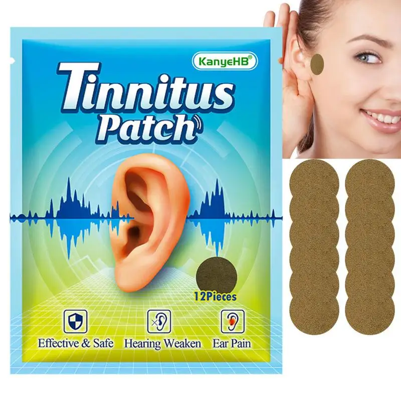 

12Pcs Herbal Tinnitus Treatments Patch Itchy Ear Relief Plaster Protect Hearing Loss Sticker Traditional Chinese Medicine