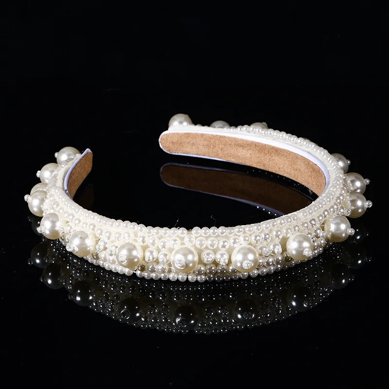 

Spring and Summer New Handmade Korean Style Pearl Headband Women's Retro Bridal Headband Hair Accessories