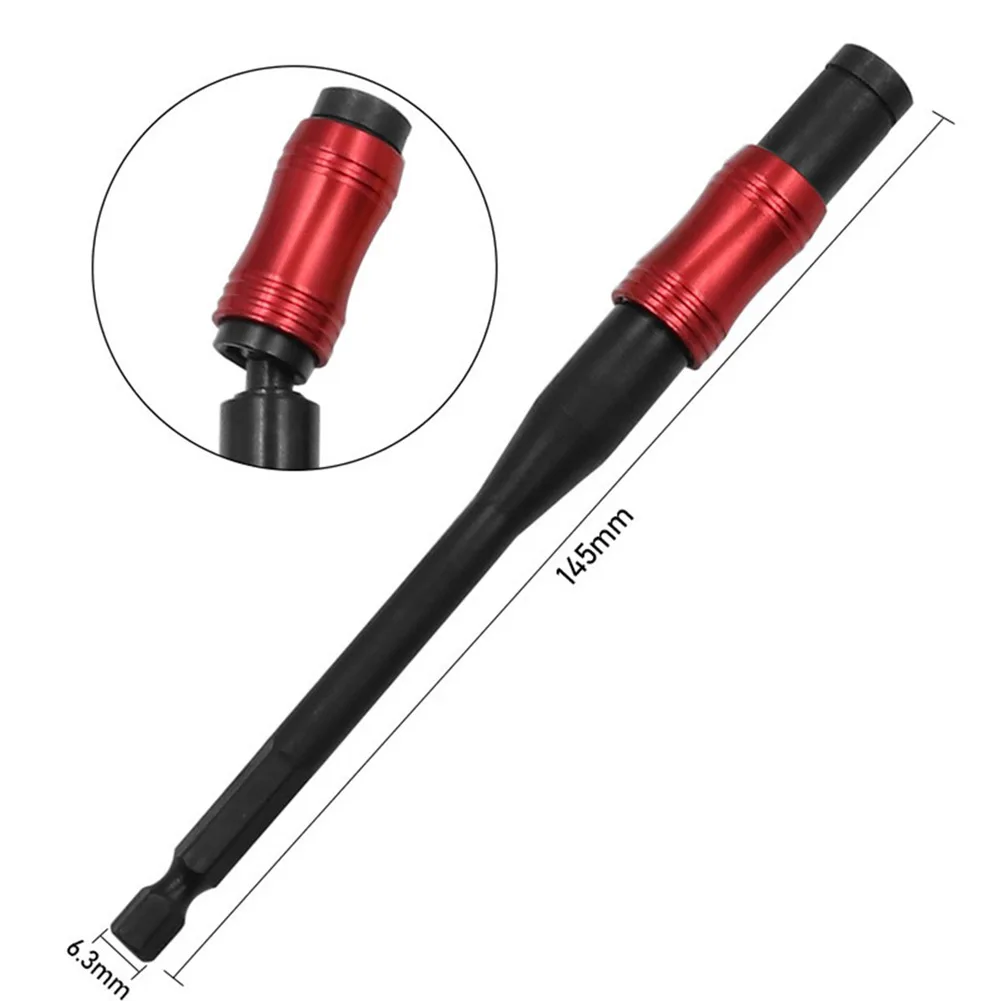 

145mm 6.35mm 1/4'' Hex Magnetic Ring Screwdriver Bit Extension Rod Quick Change Holder Drive Guide Screw Drill Tip Hand Tool