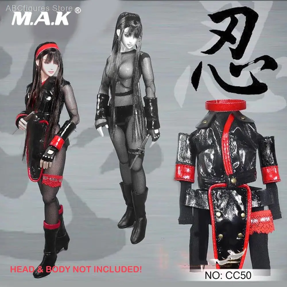 

Сексуальный японский женский костюм ниндзя в масштабе 1/6, одежда CC50 с перчатками для экшн-фигурок 12 дюймов, аксессуары для тела