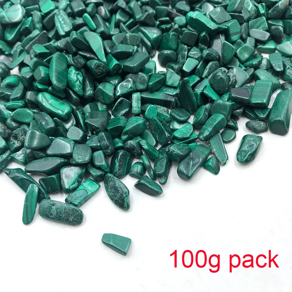 

Кристаллы кварца с натуральными ЧИПАМИ малахита, 100 г