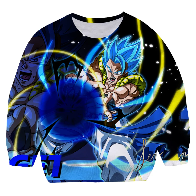 

Animation Dragon Ball Z Collar Hoodie 2-14 Children's hoodie Animated Costume Goku Hoodie Boys and Girls Hoodie 2022 children