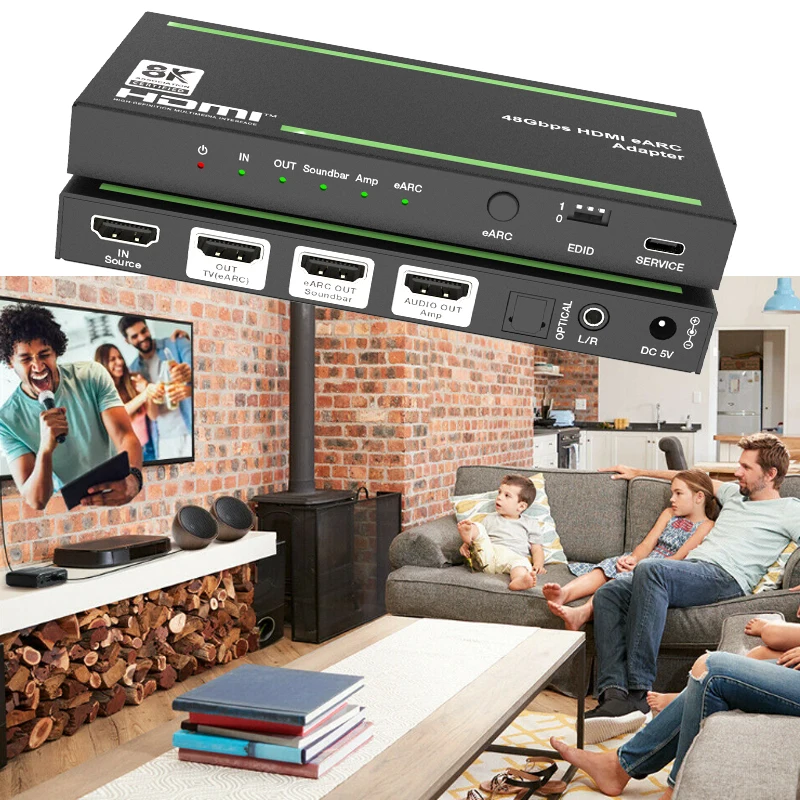 Фото Аудио-экстрактор, совместимый с HDMI, 48 Гбит/с №5