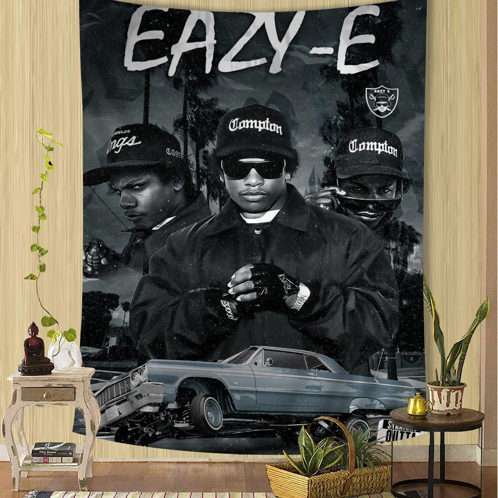 Западное побережье хип-хоп раппер Eazy E аниме гобелен подвесной Таро хиппи