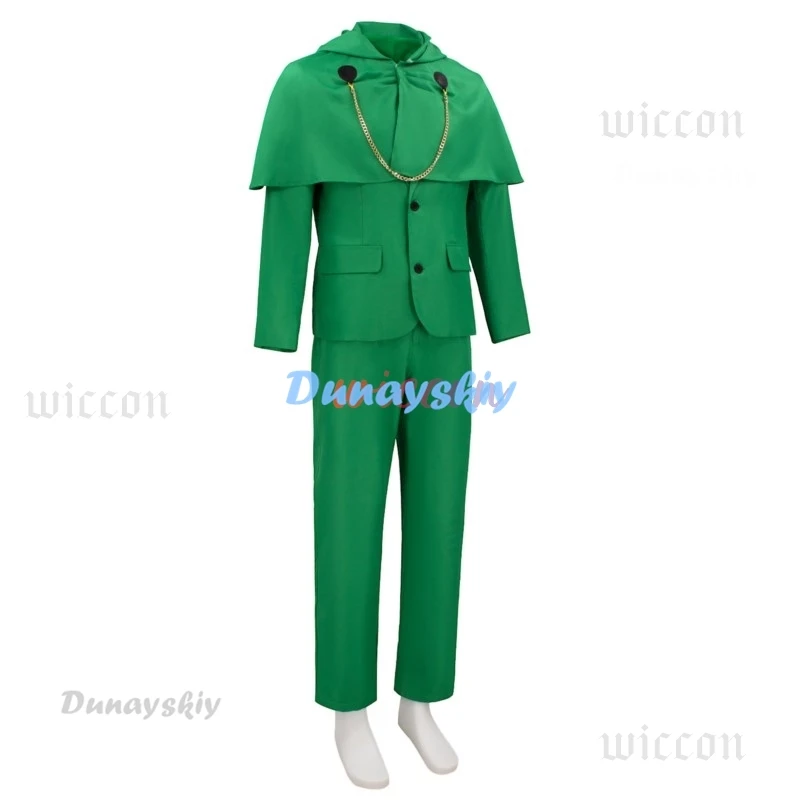 Movie Doctor Doom Cosplay Costume Mask Adult Unisex Green Uniform Coat Pants Suit Halloween Outfit Party