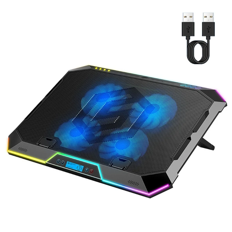 

Lightweight Laptop Cooling Pad Adjustable Height Laptop Fan Cooler Fans LX9A