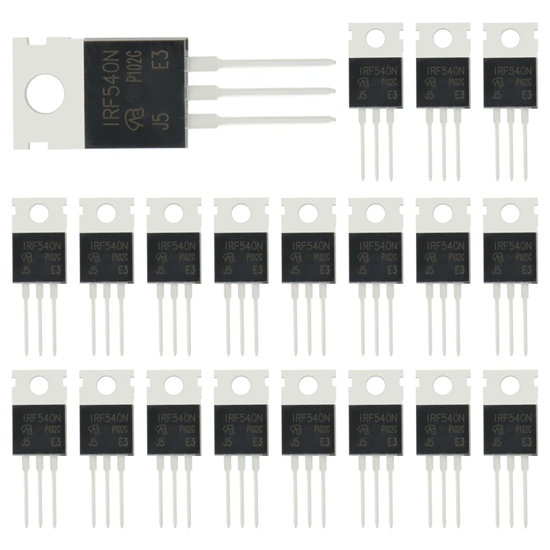 

20PCS N-Channel IRF540N Transistor TO-220 33A 100V 3-Pin International Rectifier Power Supply Suitable For Industry