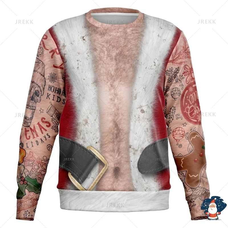 Толстовки с 3D принтом Mery Christmas Fake Muscles детская забавная уличная одежда толстовка