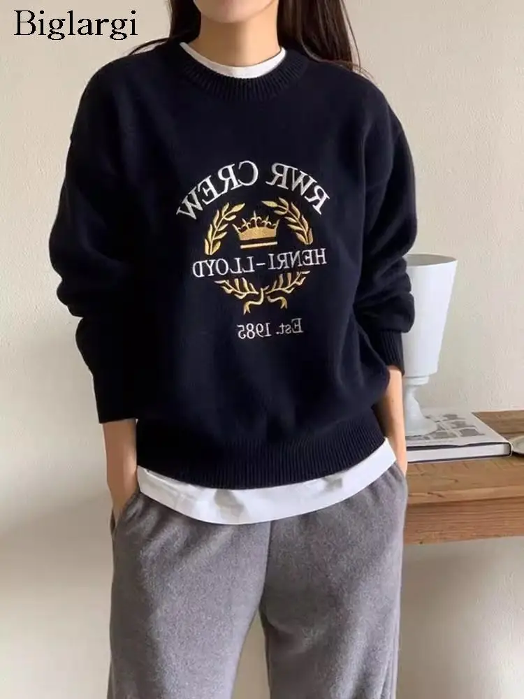 

Пуловер женский трикотажный с длинным рукавом, на осень/зиму