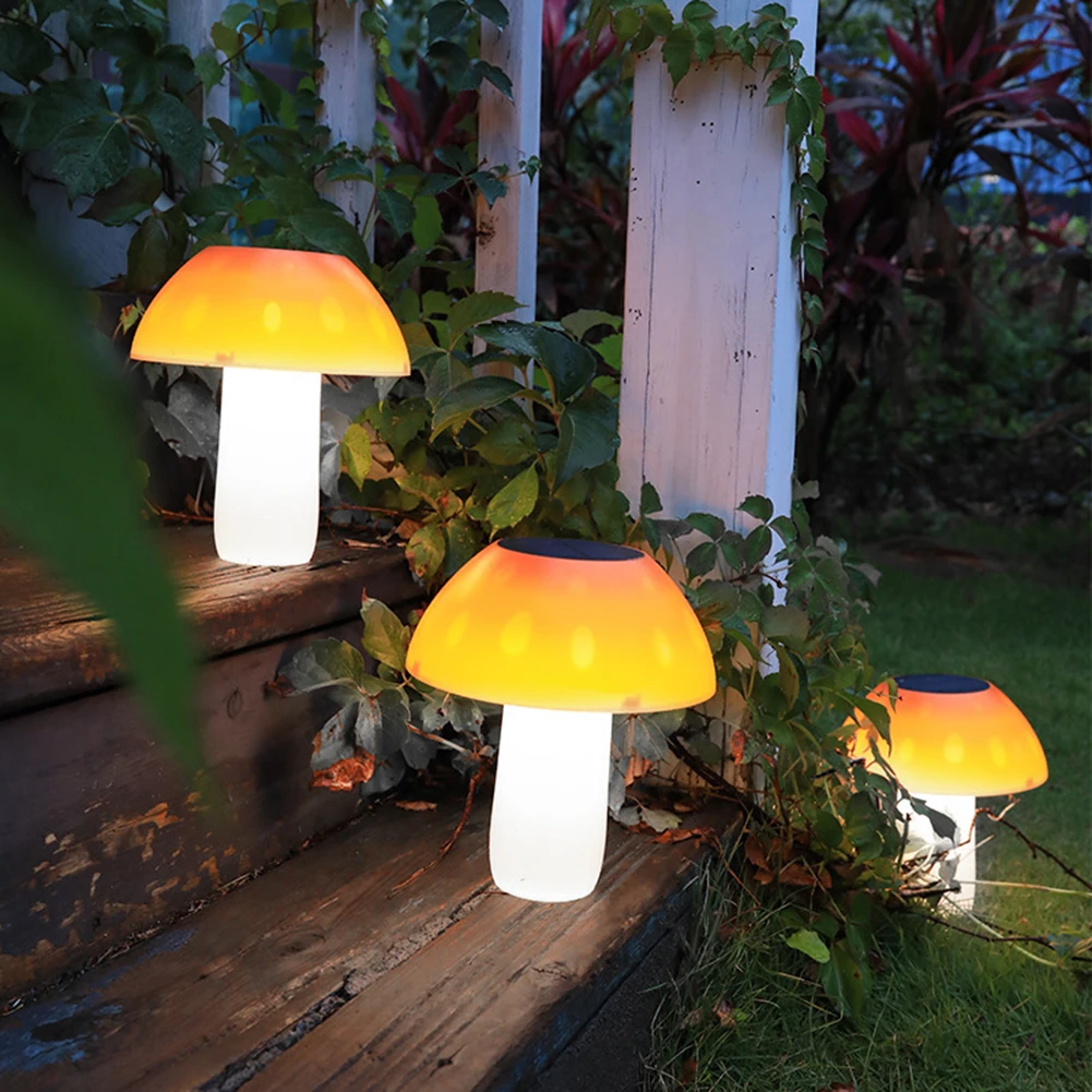 

New LED Solar Pathway Lights Lawn Outdoor Buried Light Stake Night Lights Mushroom Waterproof Lamps Home Courtyard