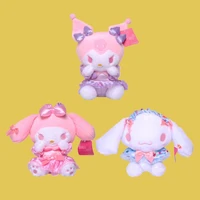 20cm kawaii cherry blossoms pink series kuromi melody cinnamoroll kt plush doll sakura stuffed animal soft childrens pendant