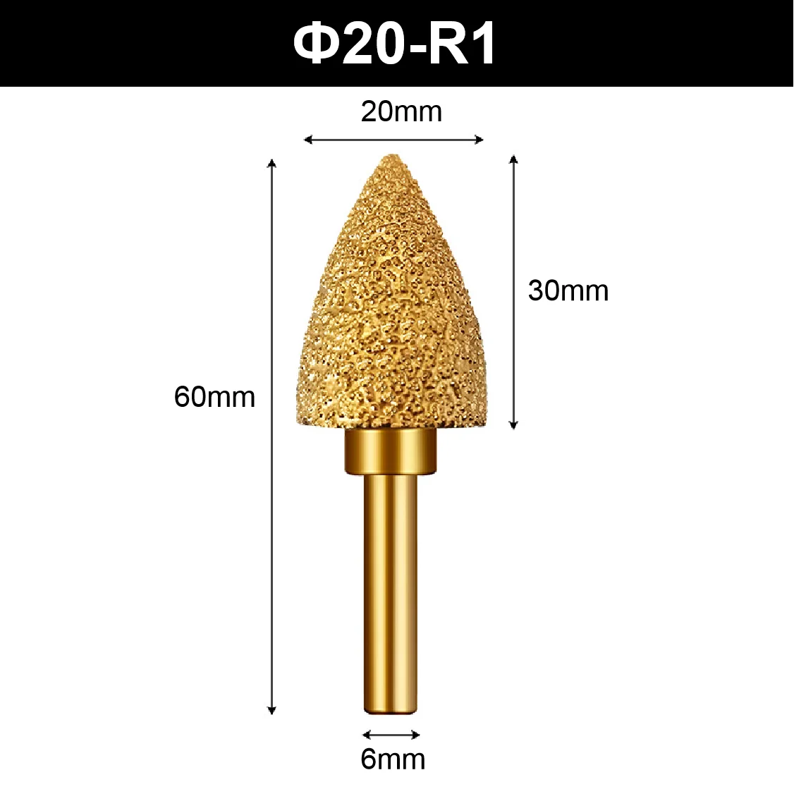 

Роторный алмазный напильник NSOUR 6 мм для камня, чугуна, стали