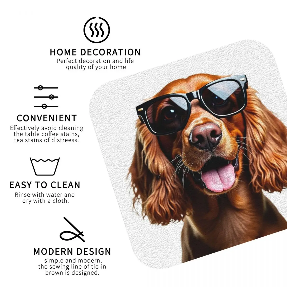 Забавные крутые кокер-спаниель в солнцезащитные очки подставки кухонные