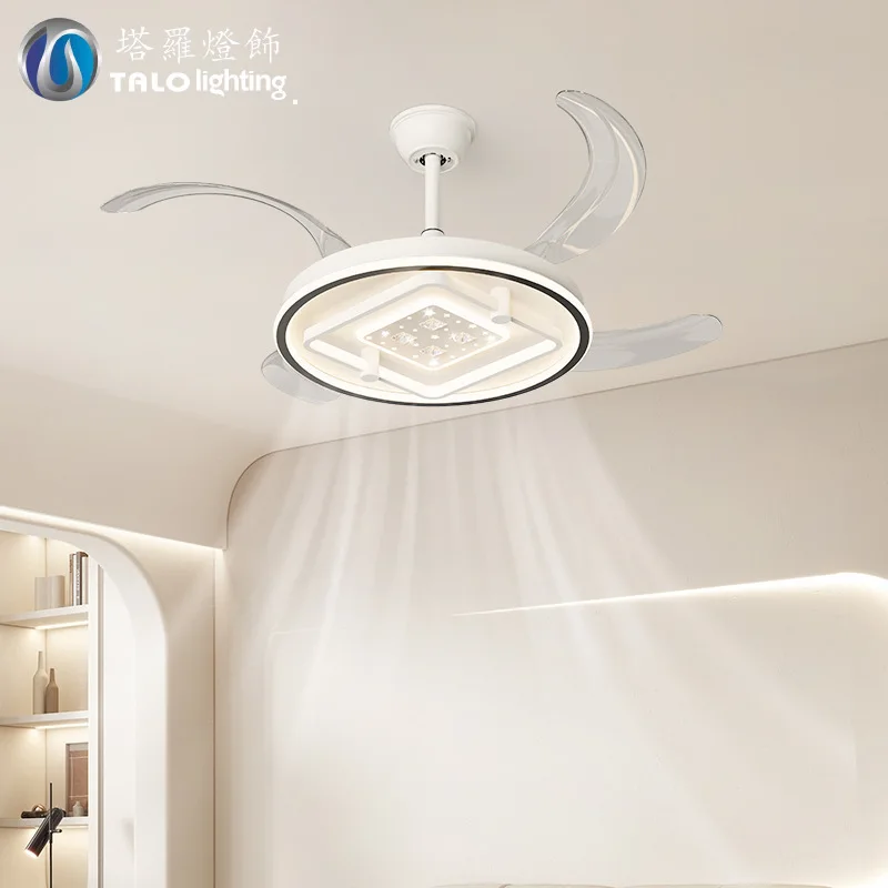 

Invisible Ceiling Fan Lights 2023 New Household Minimalist Master Bedroom Electric Fan Lamp Living Room Dining Room Integrated F