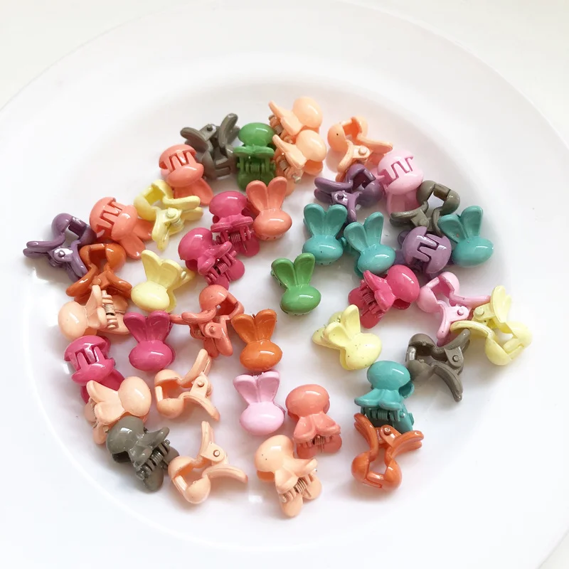 

30 Pieces Mini Hair Claw Clip Cute Candy Colors Charm Lots Acrylic Hairgrips Children Hairstyle Multi Types Cartoon Hairpin