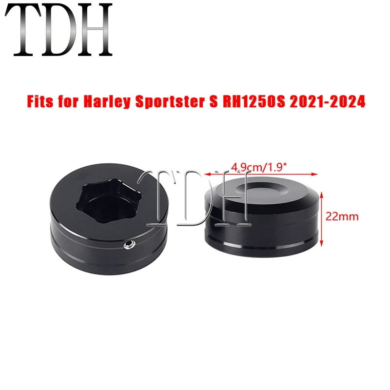 Черные верхние колпачки вилки для SPORTSTER S RA1250 RH 1250 21-UP CNC Алюминиевые Верхние штока