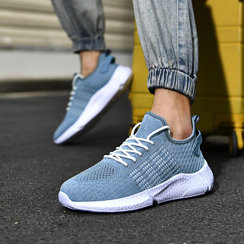 New 2022 Men Running Shoes Breathable Outdoor Sports Shoes Lightweight Sneakers for Man Comfortable Athletic Training Footwear